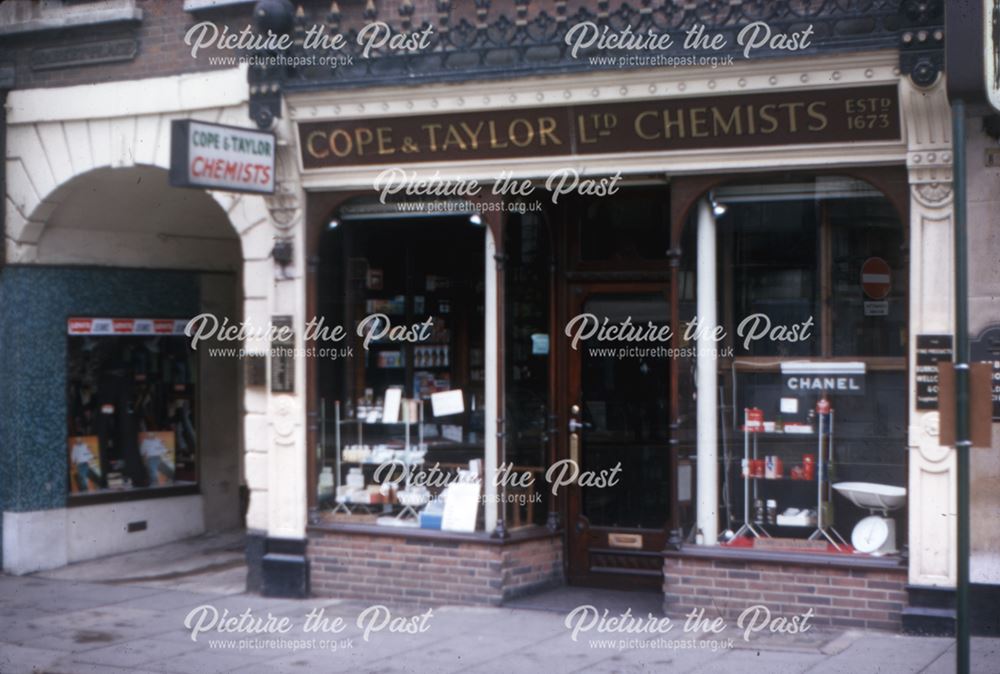 Cope and Taylor the Chemist Shop Frontage