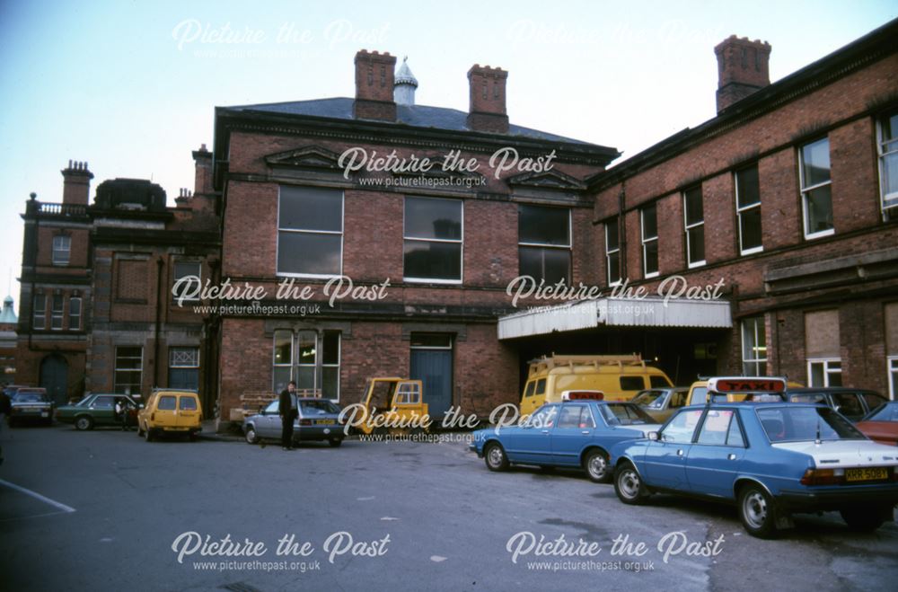 View of Taxi Rank outside Derby Midland Station