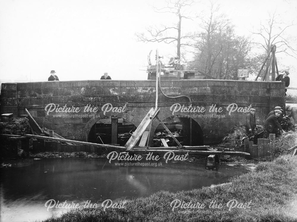 Subsidence of abutments and piers of Markeaton Brook Bridge