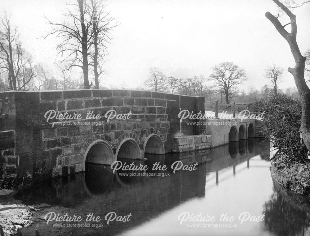 Markeaton Brook Bridge, view of the upstream side after completion of rebuilding