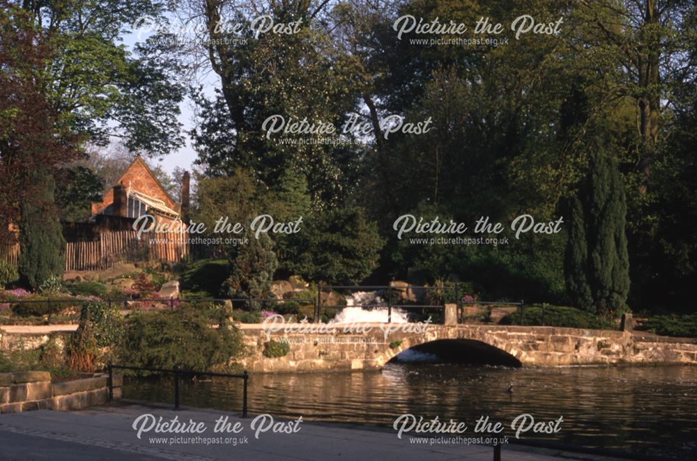 Waterfall and old bridge where Water Mill used to be