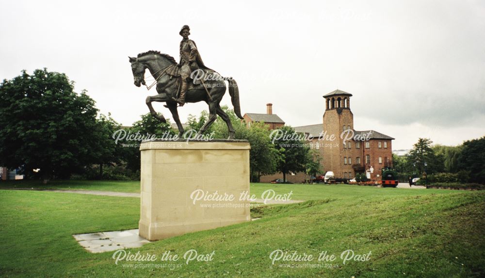 Statue of Bonnie Prince Charlie and Silk Mill