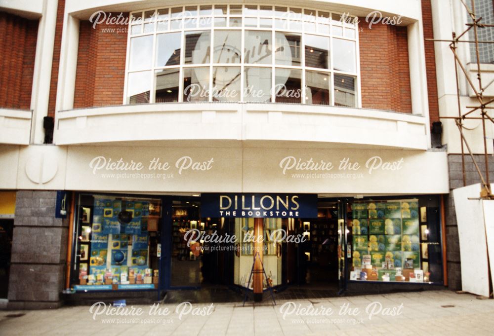 Dillons the Bookstore downstairs and Vigin Music Store upstairs