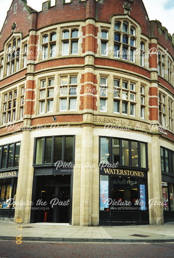 Waterstones Bookshop on the corner of Babington Lane and St. Peter's Street