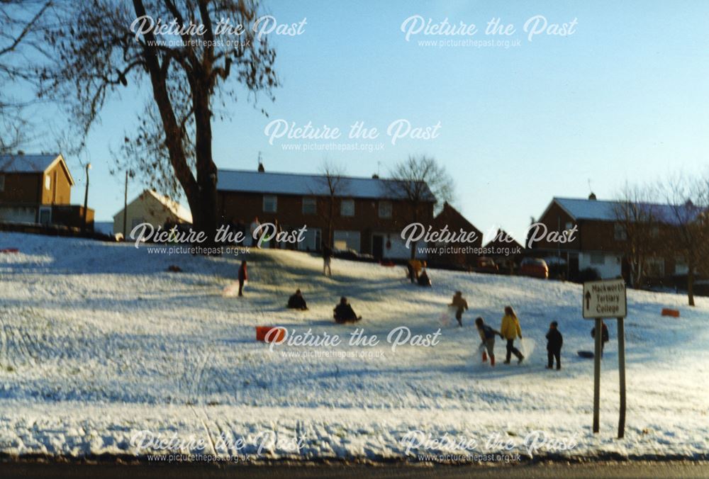 Sledging by Prince Charles Avenue, Derby, 2000