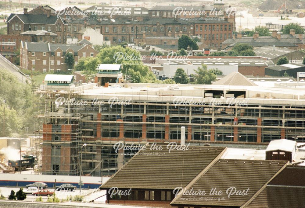 View of the construction of the Cock Pitt Car Park, 1998