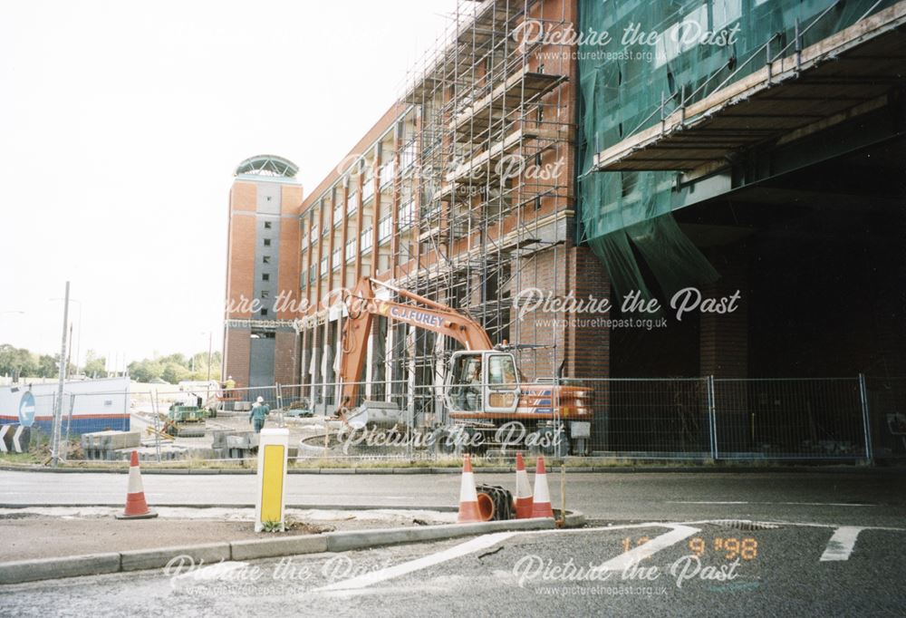 View of the construction of the Cock Pitt Car Park, 1998