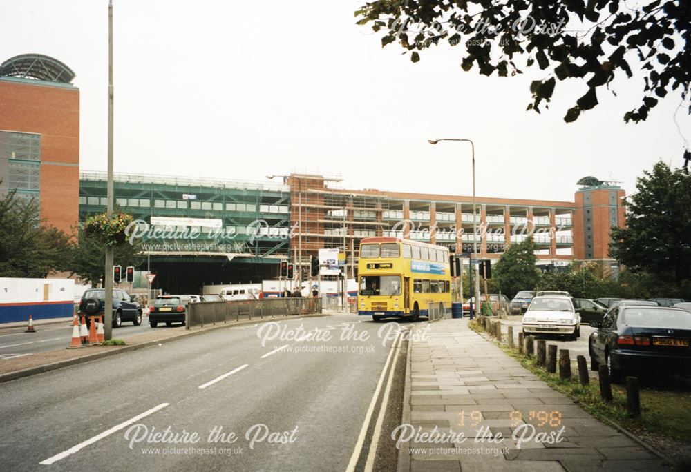 Construction of the Cock Pitt Car Park looking from Traffic Street, 1998