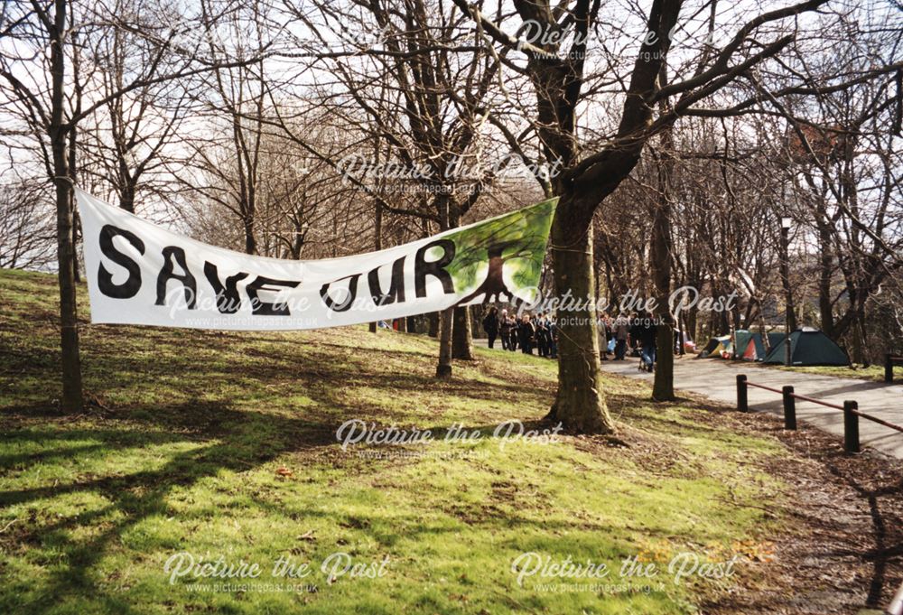 Save our trees banner, 1998