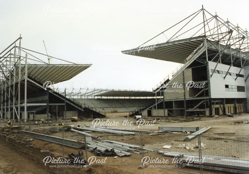 Construction of Pride Park stadium, 1997