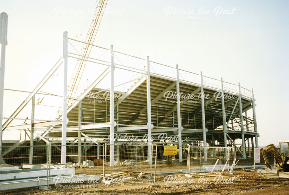 Construction of Pride Park stadium, 1997