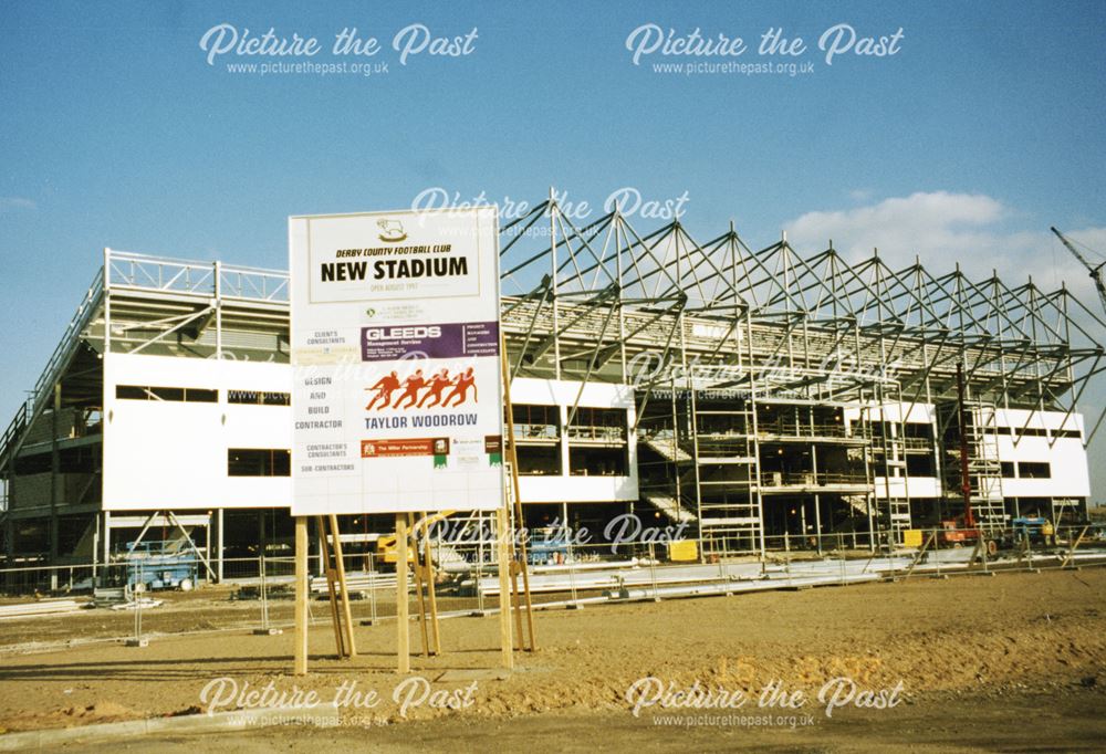 Construction of Pride Park stadium, 1997