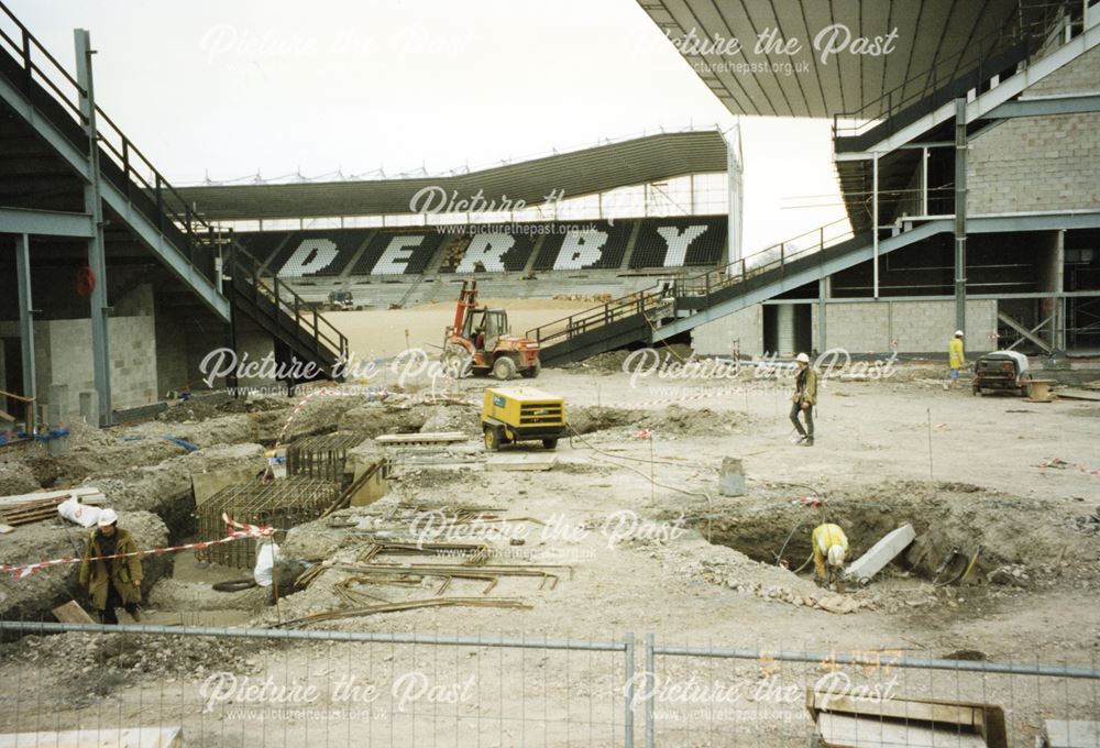 Construction of Pride Park stadium, 1997