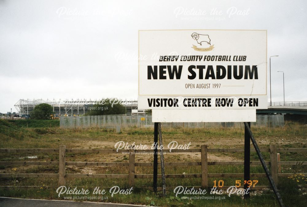 Construction of Pride Park stadium, 1997