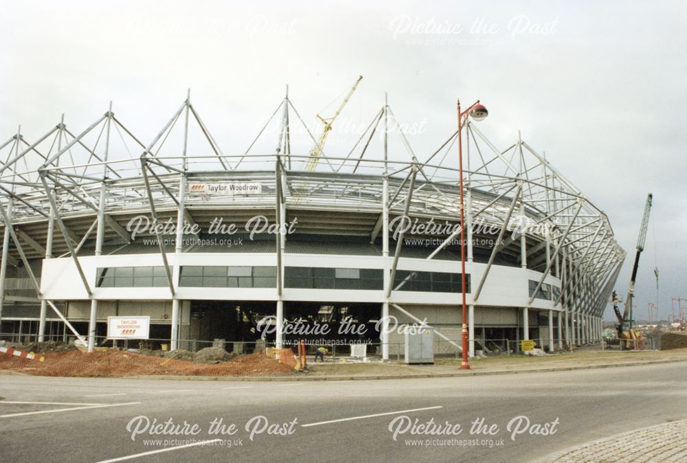 Construction of Pride Park stadium, 1997