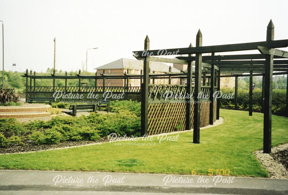 Garden and seating area on Pride Park Commercial Park, 2000