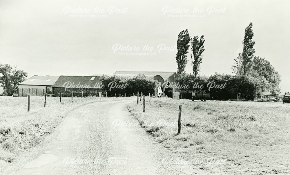 View of The Scaddows Farm at Ticknall, 1987