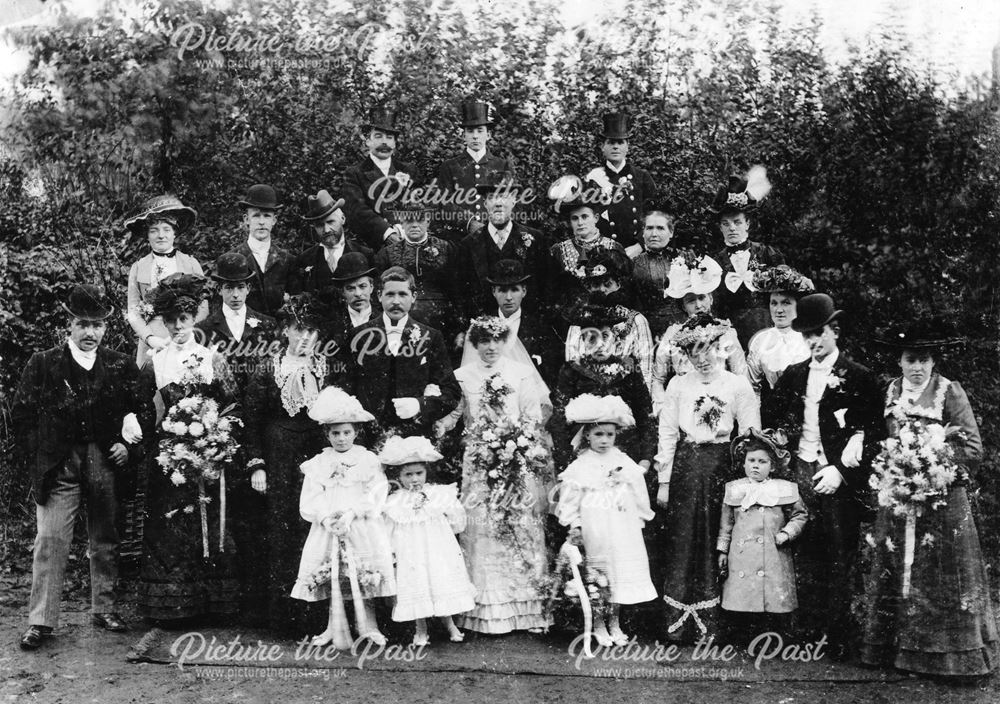 Wedding Party of Herbert Musson and Mary Taylor, Ticknall, 1902