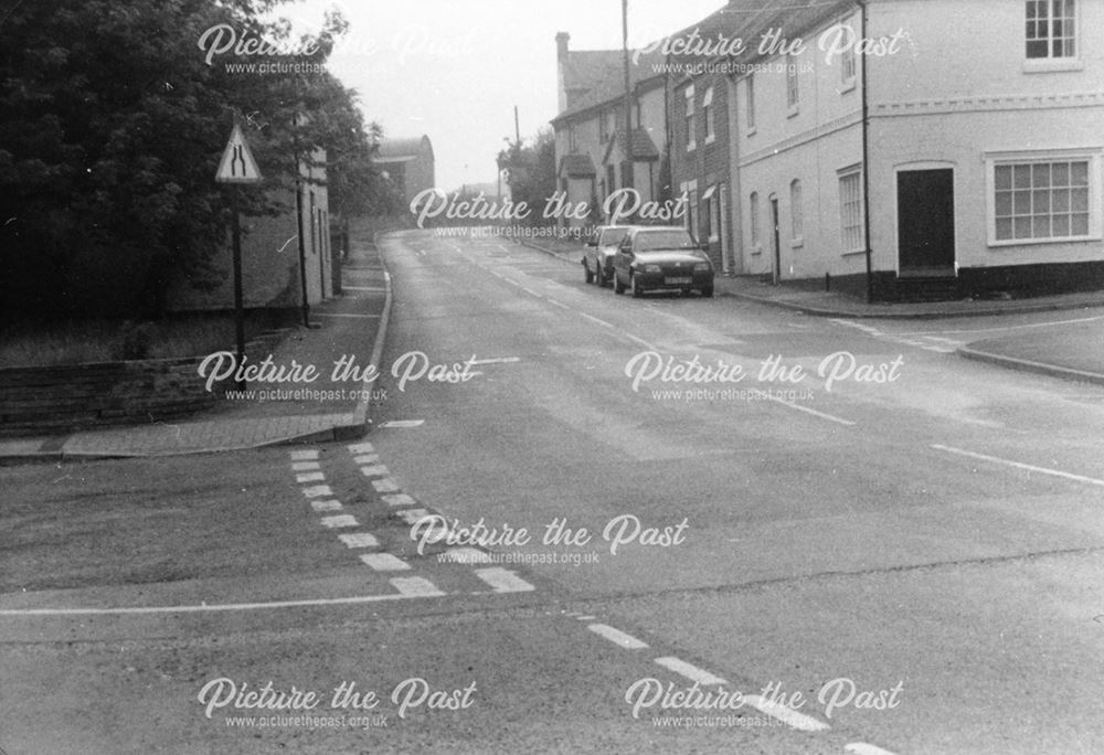 The junction of Green Avenue and School Lane, Chellaston, c 1975
