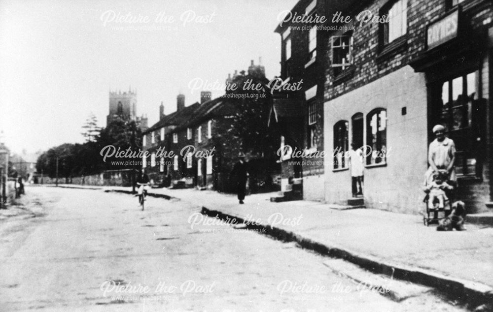 View along High Street, Chellaston, c 1950