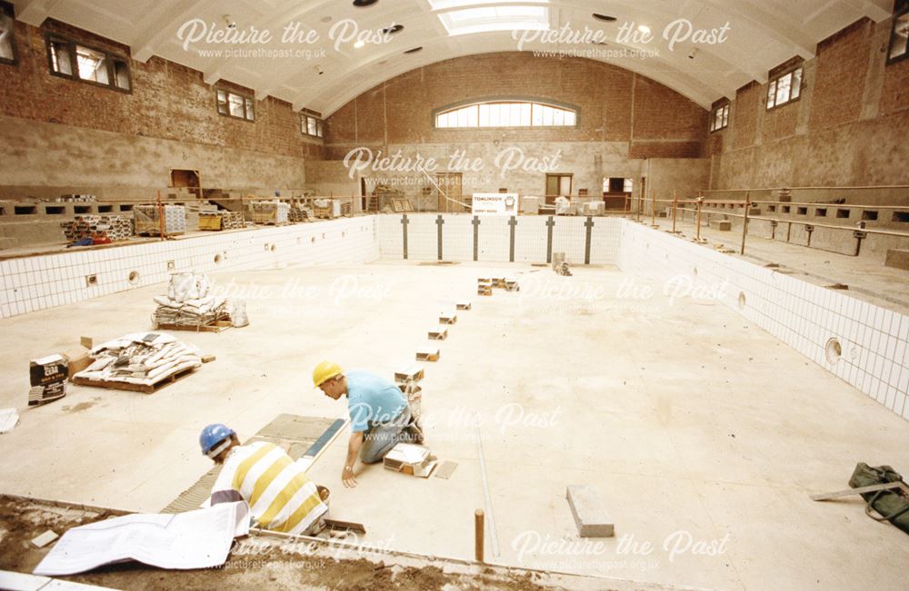 Renovation of the interior of the Queen Street Baths: The Gala Pool, Derby, 1991