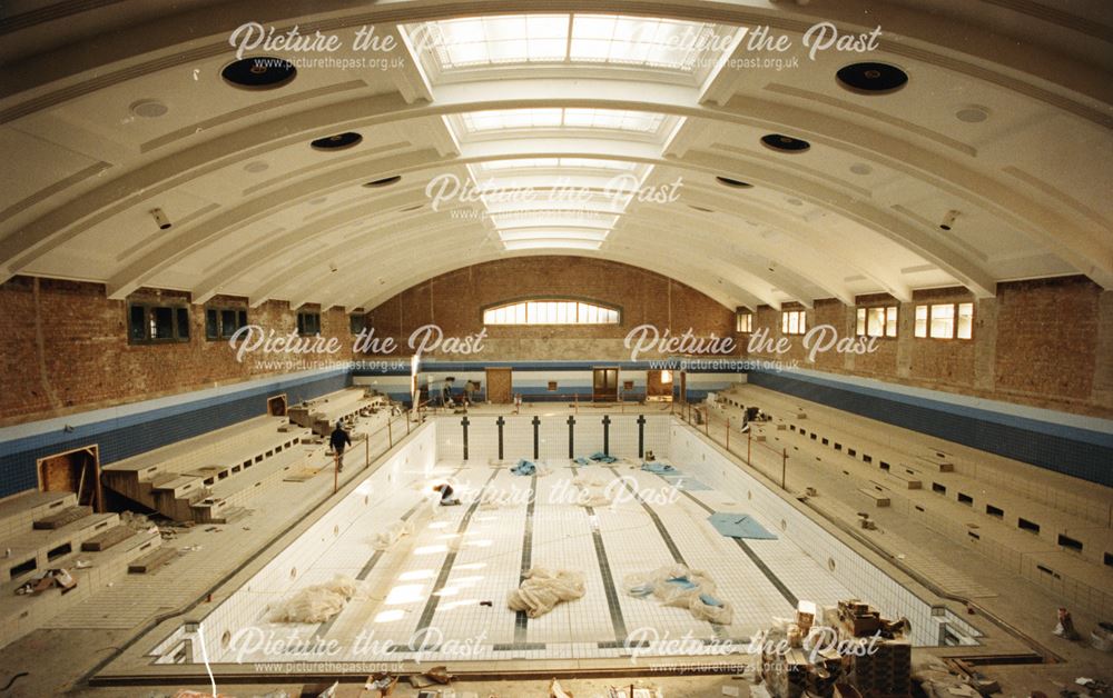 Renovation of the interior of the Queen Street Baths: The Gala Pool, Derby, 1991