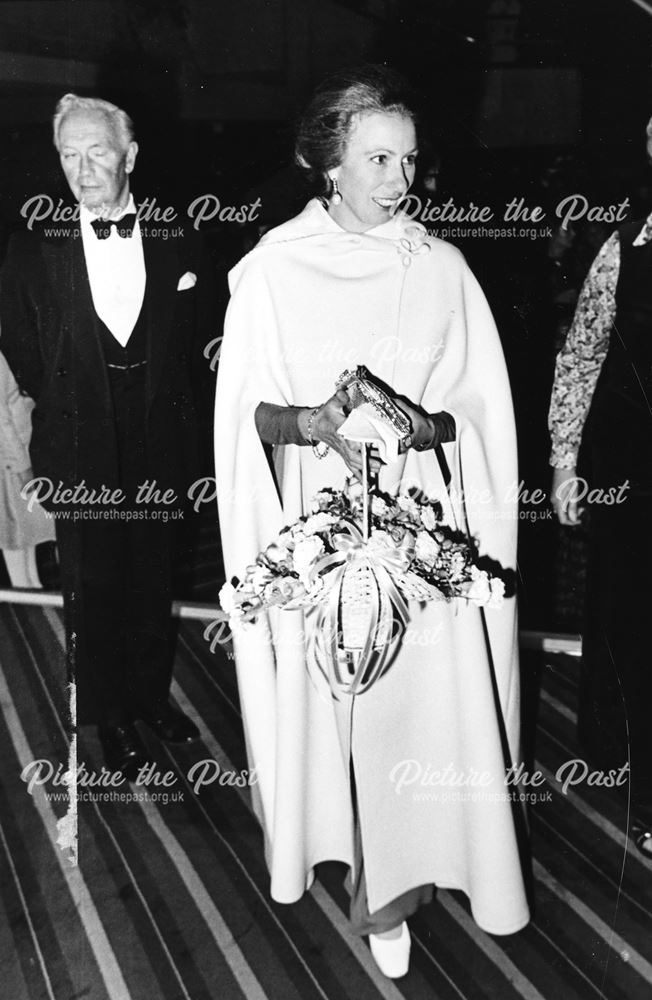 Princess Anne visits the Derby Assembly Rooms, 1981