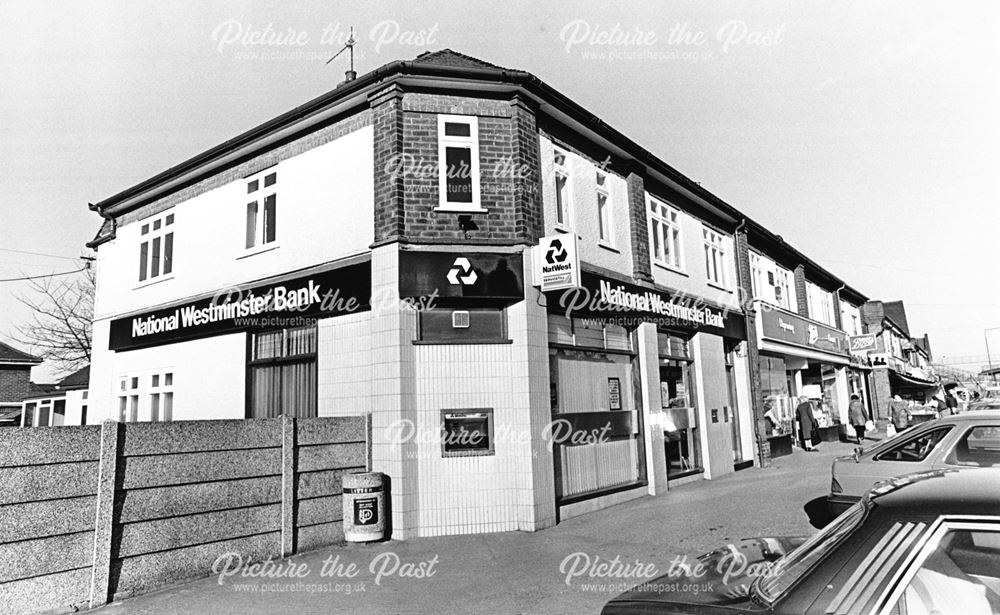 National Westminster Bank and Boots the Chemist, Osmaston Road, Allenton, c 1987