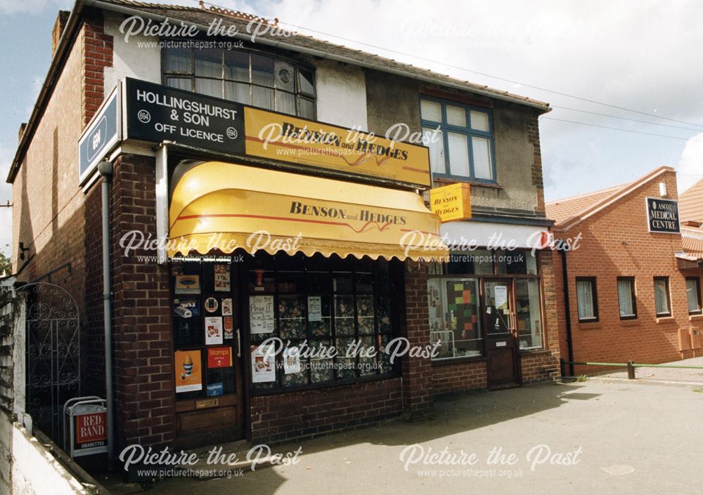 Hollinghurst and Son Off Licence and Ascot Medical Centre, Allenton, c 1990