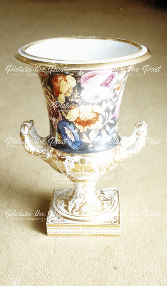 Royal Crown Derby: Example of floral painted china urn