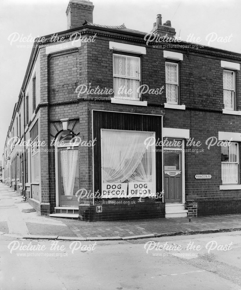 Shop at the corner of Rawdon Street and Stanhope Street, Normanton, Derby, c 1970s ?