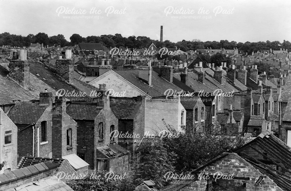 Houses awaiting demolition, Stanhope Street, Normanton, Derby, c 1970s ?