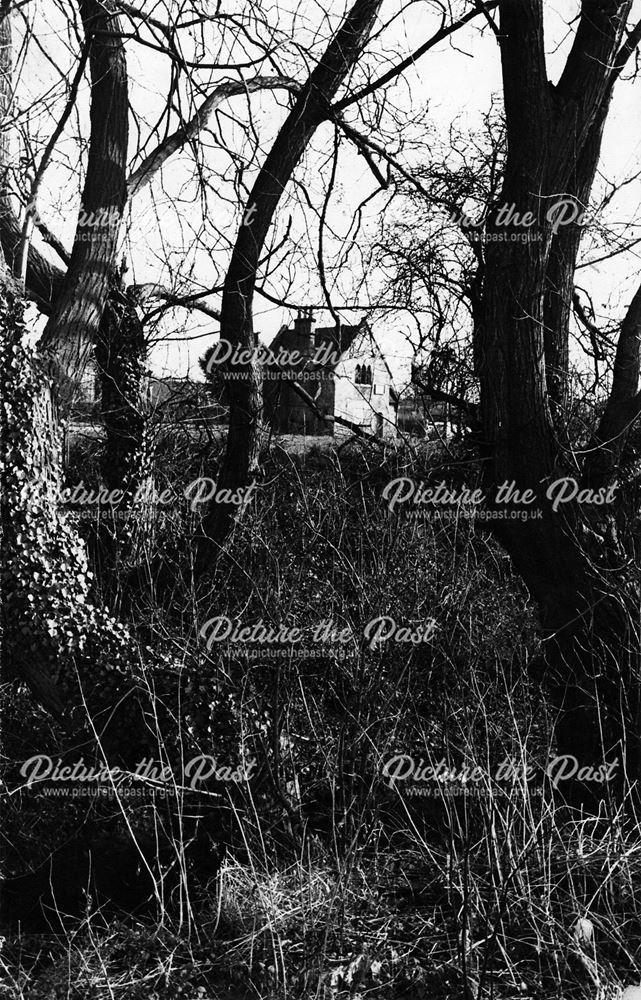 Distant view of former toll house from Markeaton Park, Kedleston Road, Derby, c 1970s