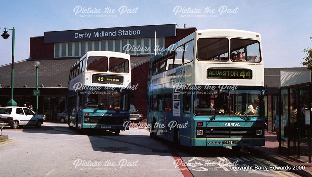 Arriva Volvos 4625 and 4668, Railway Station, Derby