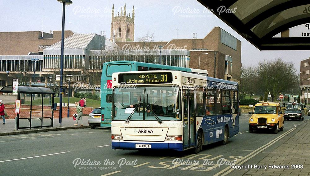 Arriva Dennis Dart SLF Health Hopper 2218, Corporation Street, Derby