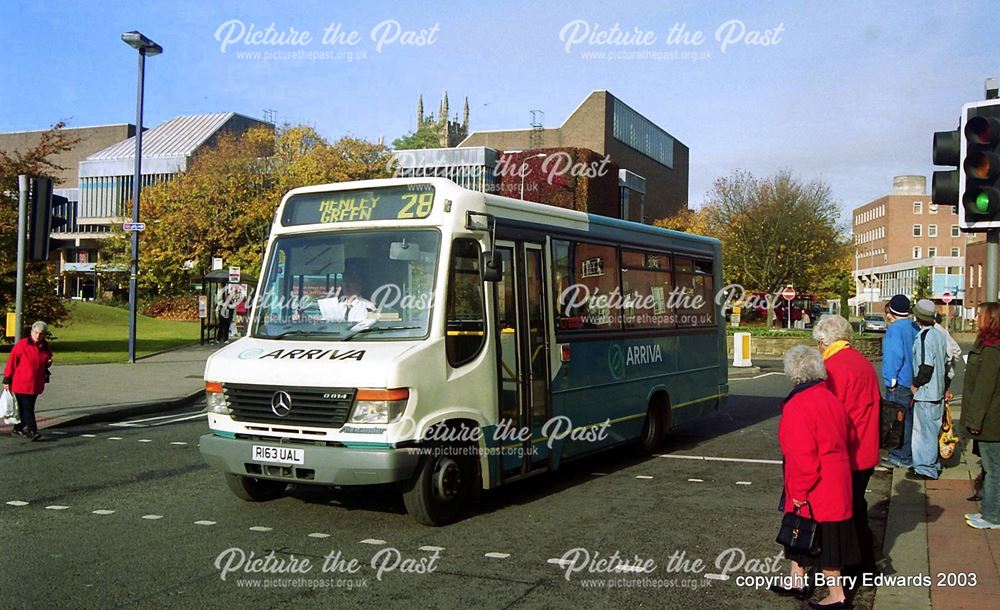 Arriva ex Fox County Mercedes Benz 1163, Corporation Street, Derby