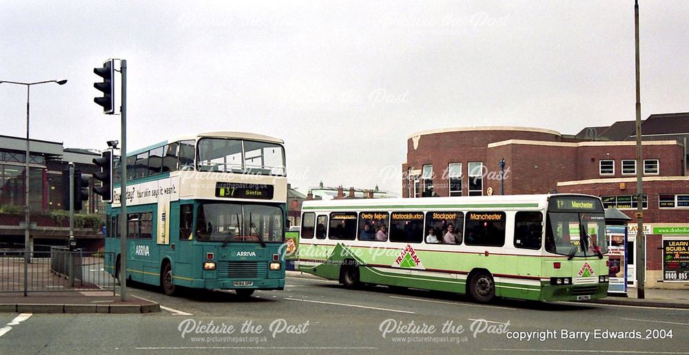 Arriva ex London South Volvo 4334 and Trent Transpeak Volvo 53, Morledge, Derby