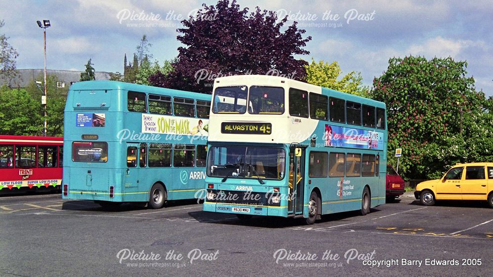 Arriva Volvo 4630 and Citybus 4335, Bus Station park with, Derby