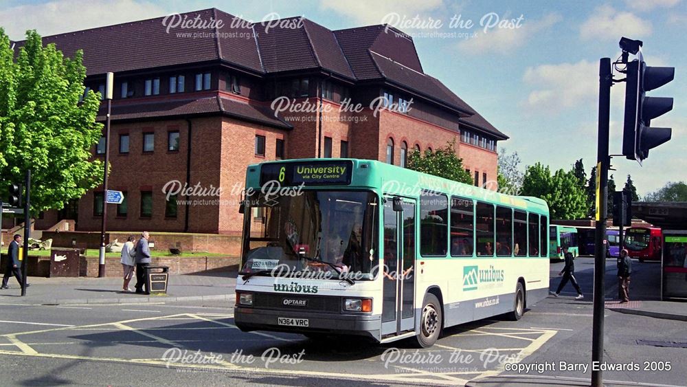 Dennis Lance 364, Morledge exit from Bus Station Unibus, Derby