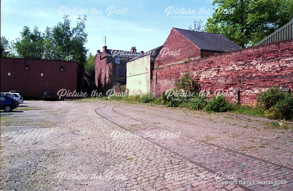 Site of former horse tram depot towards Friar Gate 