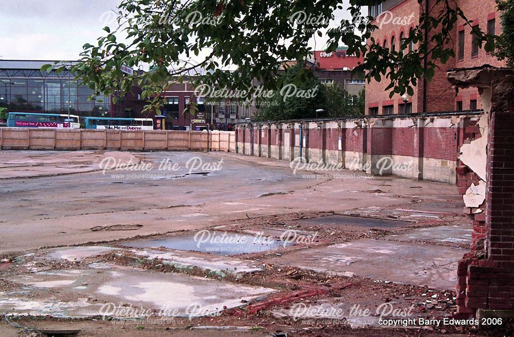 Former bus station site from Riverside Gardens