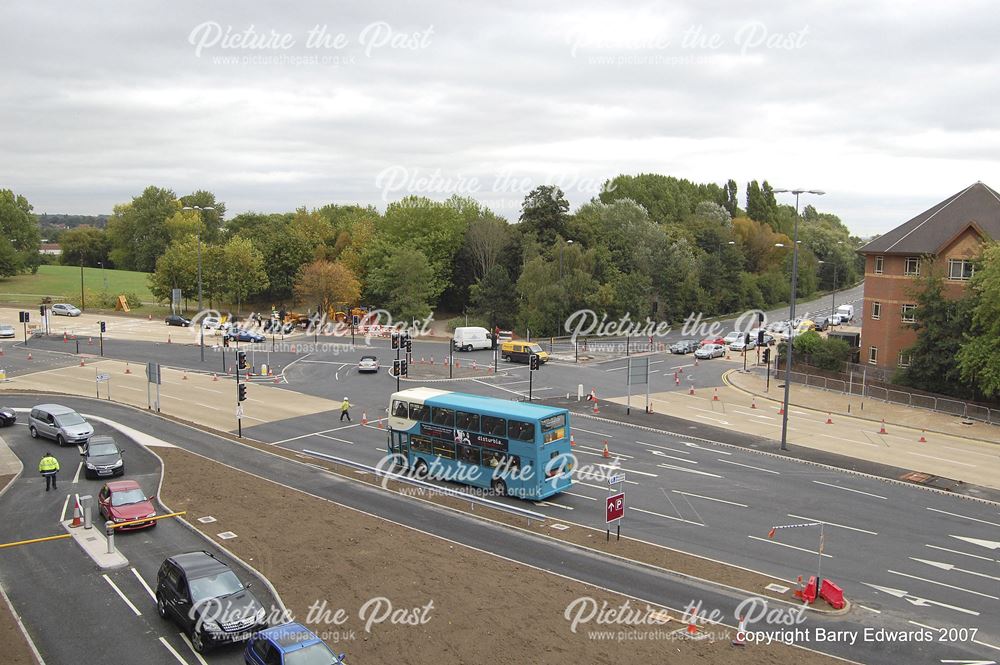 St Alkmund's Way new road layout from car park 