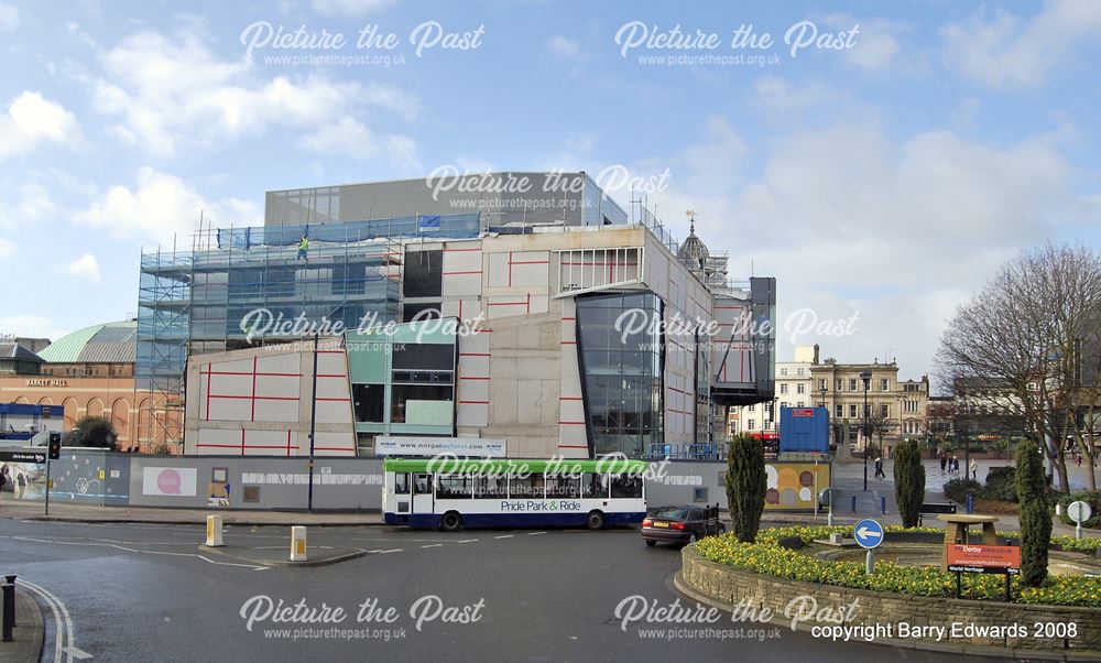 Derwent Street view towards Quad in construction 