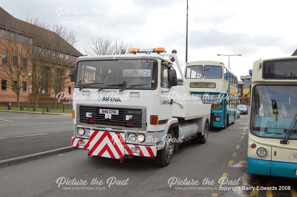 Arriva ERF recovery truck 9407, Morledge, Derby