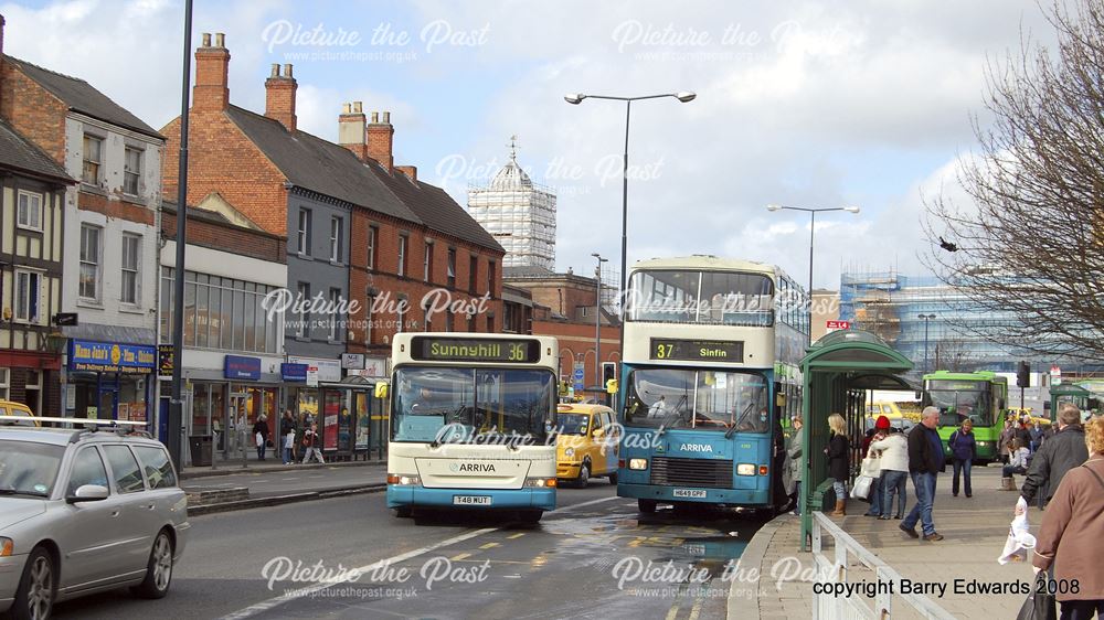 Arriva ex London South Volvo 4389 and Dennis Dart 2218, Morledge, Derby