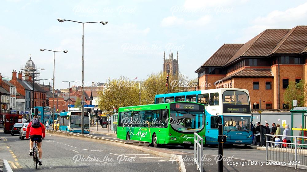 Trent Scania 634 and Arriva DAF 4744, Morledge general scene with, Derby