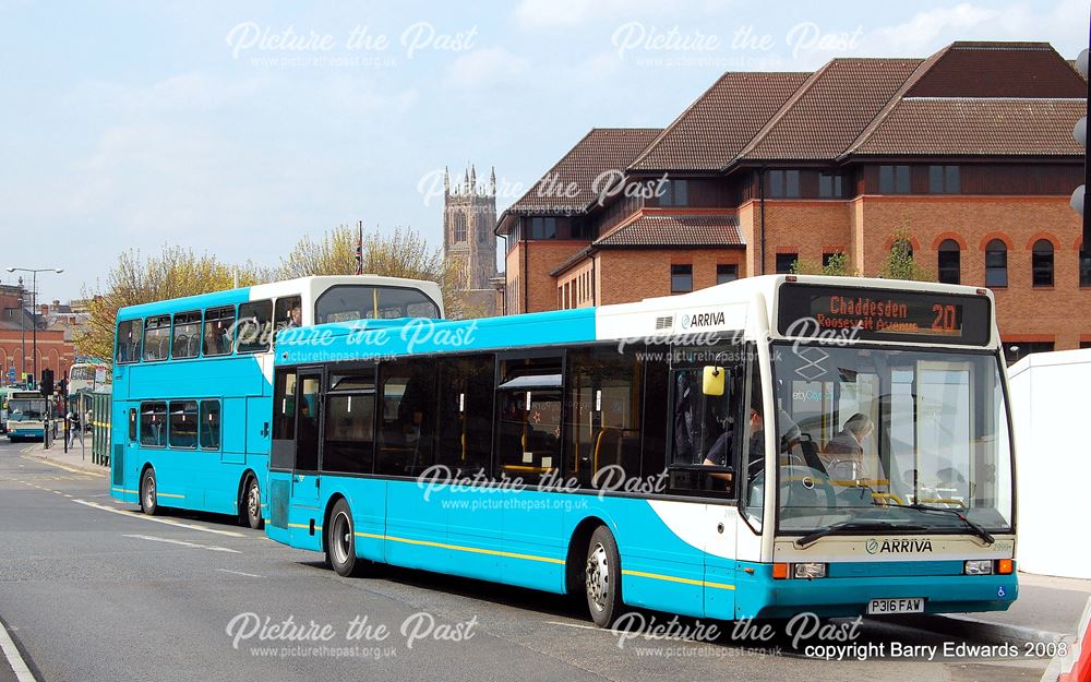 Arriva Optare Excel 2999, Morledge on street stop for route 20, Derby