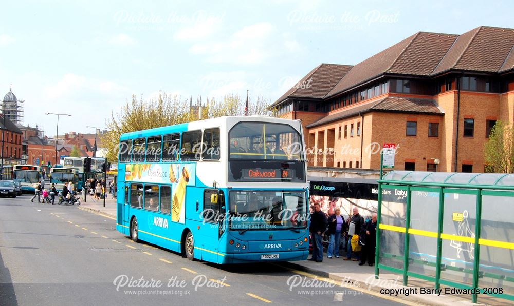 Arriva DAF 4718, Morledge on street stop for Oakwood service, Derby