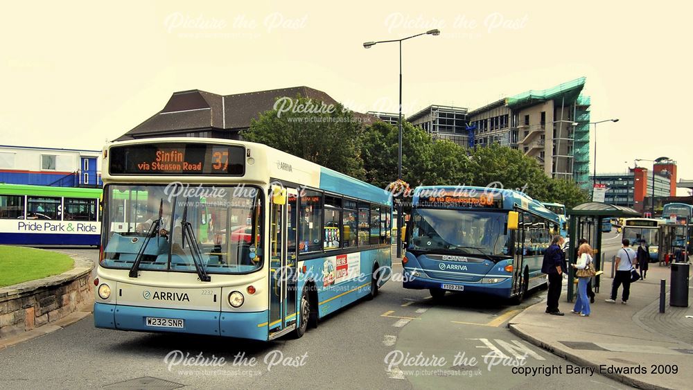 Arriva Dennis Dart 2232 and Scania Omnicity 3568, Morledge, Derby