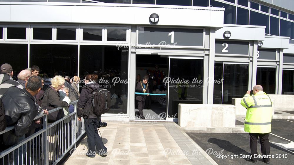 New Bus Station opened by Councillor Sean Marshall Mayor 13.49